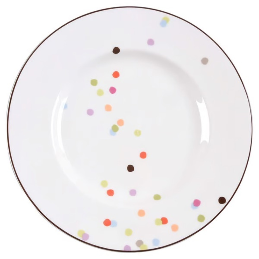 kate spade Lenox Market Street Multicolor Polka Dot Dinner Plate
